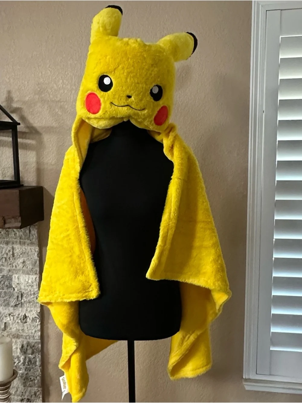 Pokemon pikachu hooded plush blanket wearable soft and cozy character